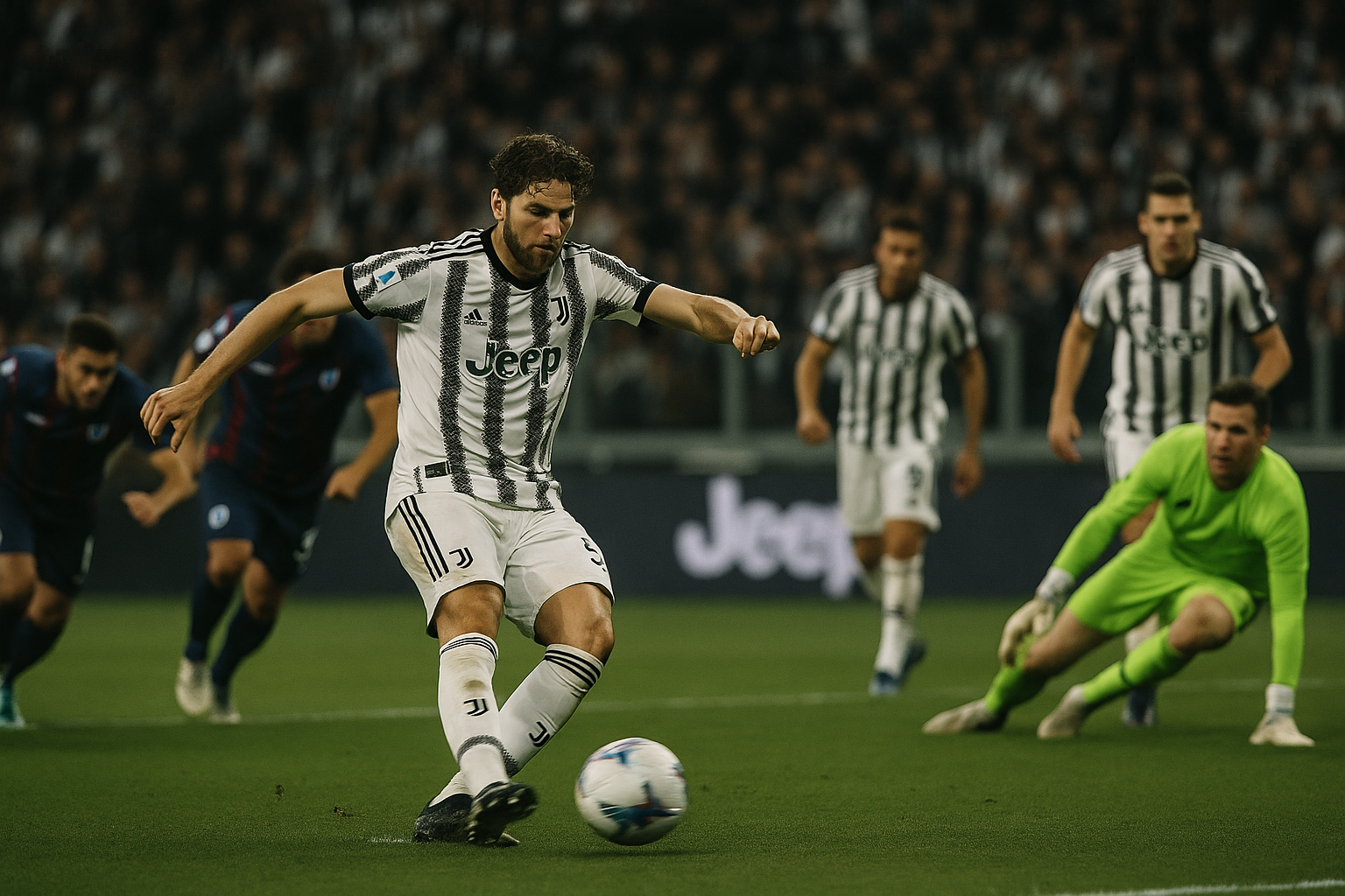 Juventus Sassuolo — Pareggio amaro per i bianconeri all'Allianz Stadium: Locatelli fallisce il penalty decisivo