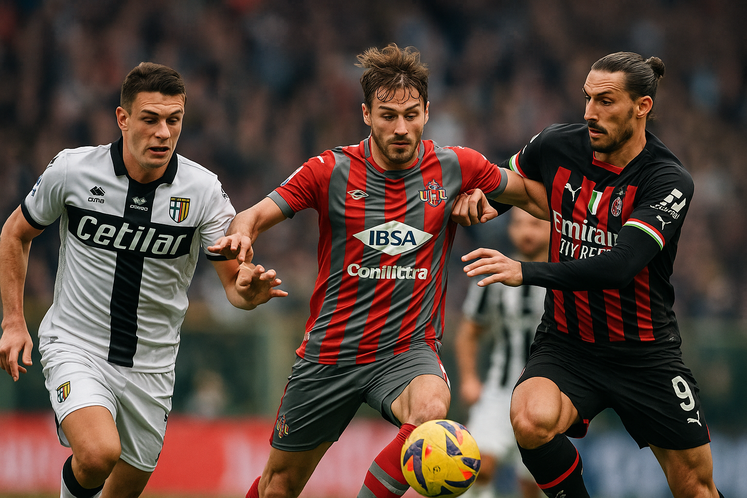 Serie A domenica — Serie A: la Cremonese espugna Parma, Milan ribalta il Torino, pari Juve