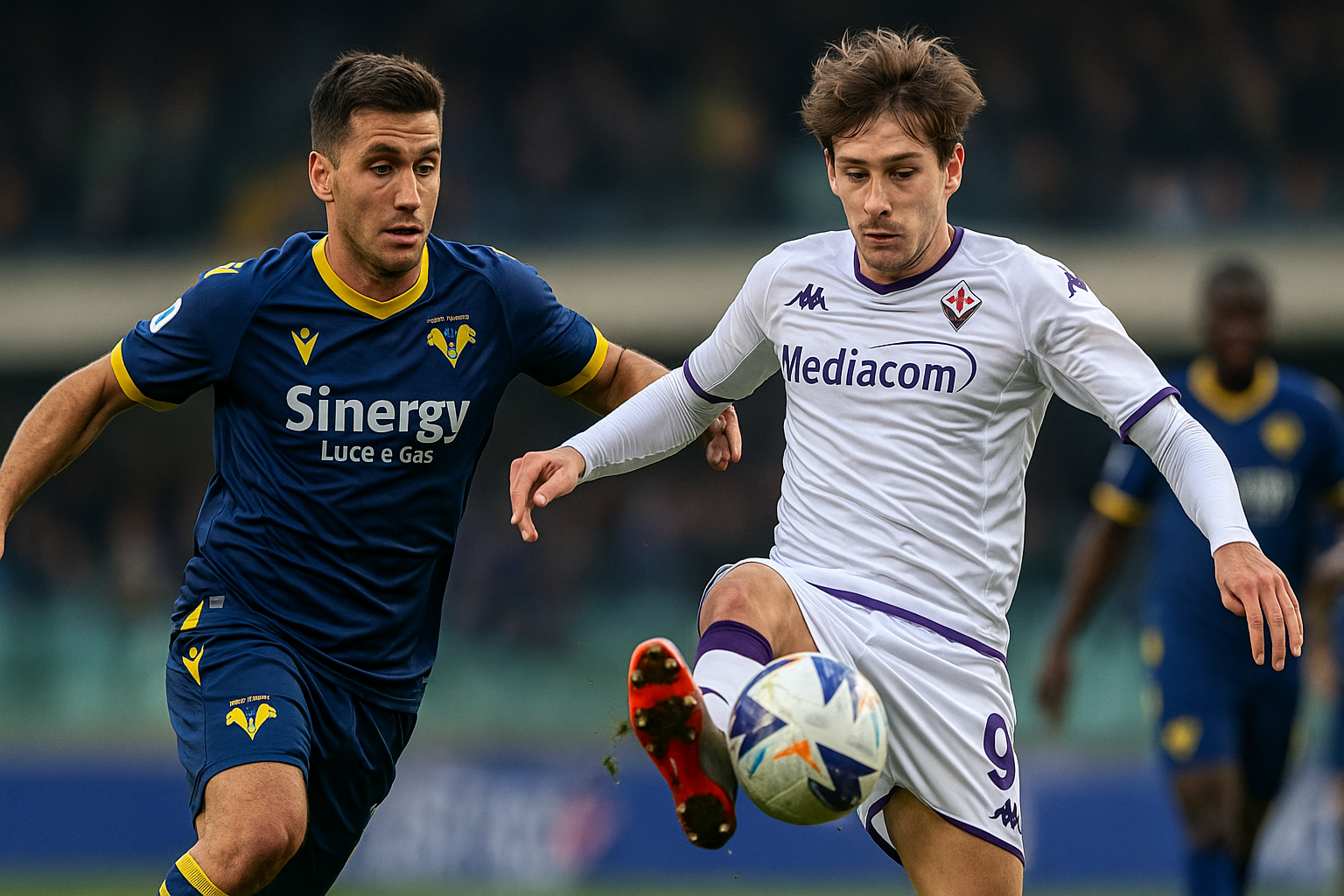 Verona Fiorentina — Fiorentina batte il Verona 1-0 al Bentegodi con gol di Fagioli