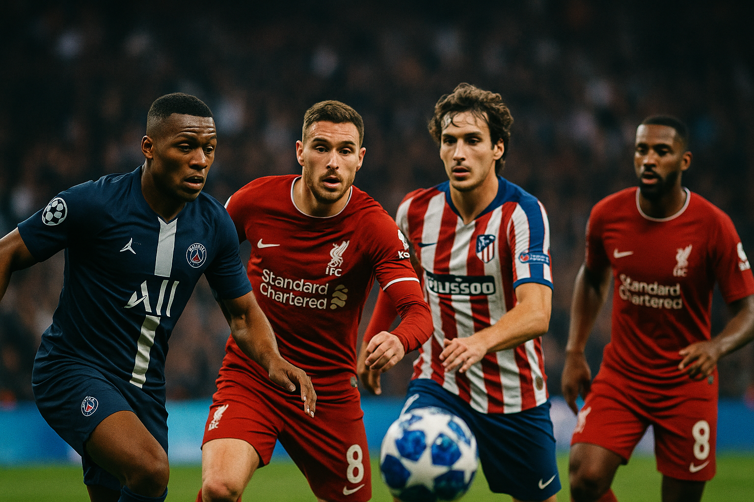 Champions League quarti: alle 21.00 il big match PSG-Liverpool e Barcellona-Atletico Madrid
