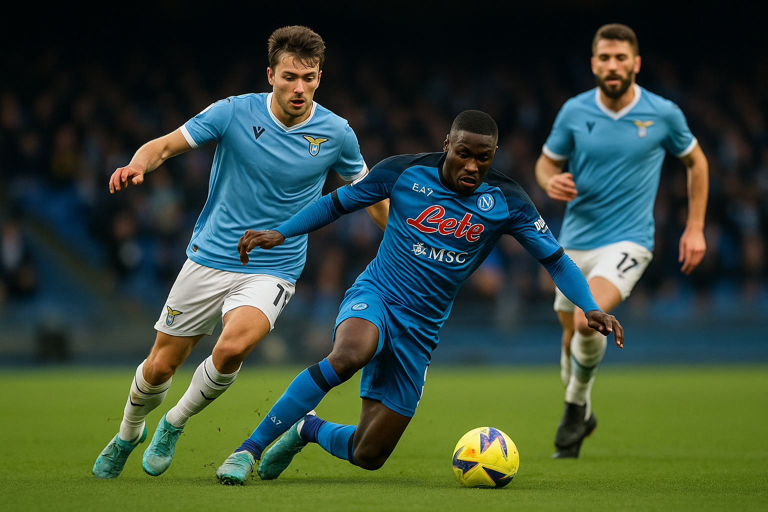 Lazio Sarri batte Napoli — Lazio Sarri batte il Napoli 2-0 al Maradona: secondo posto a rischio