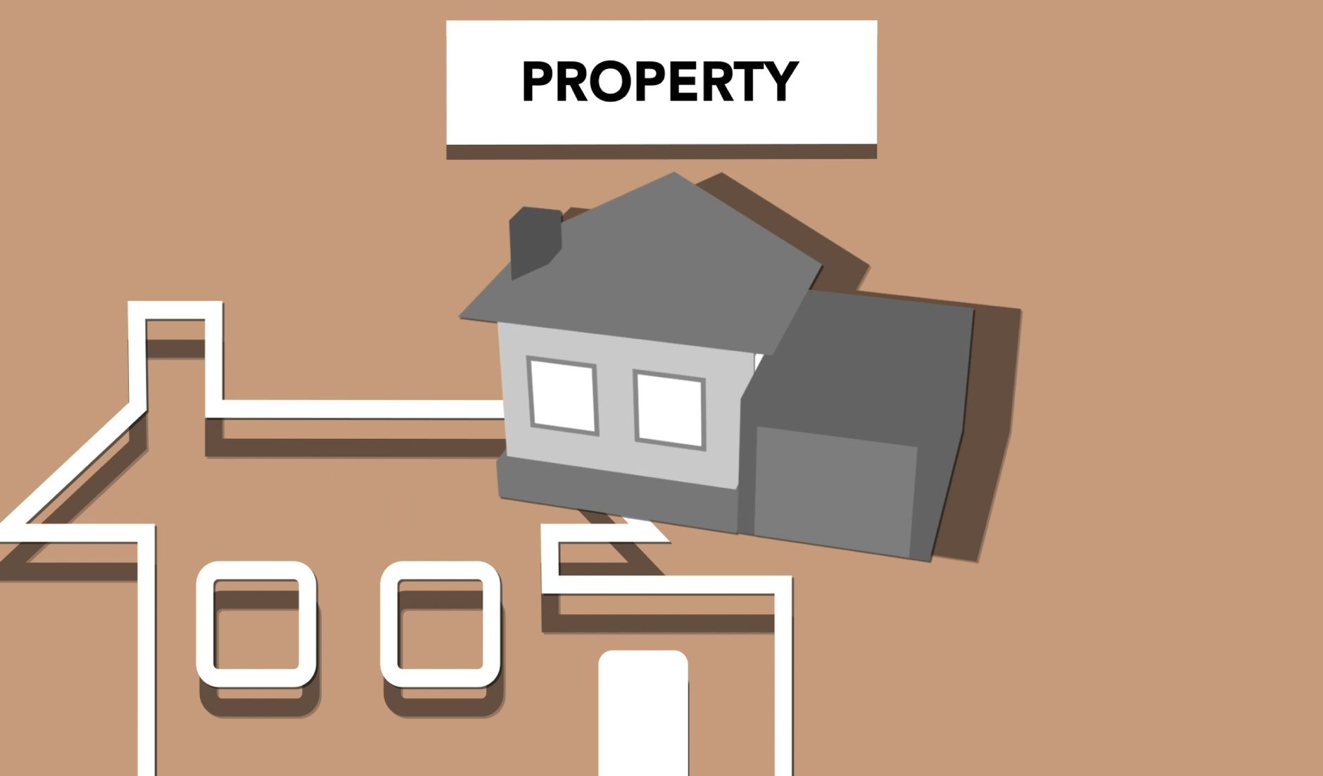 mercato immobiliare 200mila euro — Illustration of house for private property representing concept of investing in purchase of real estate