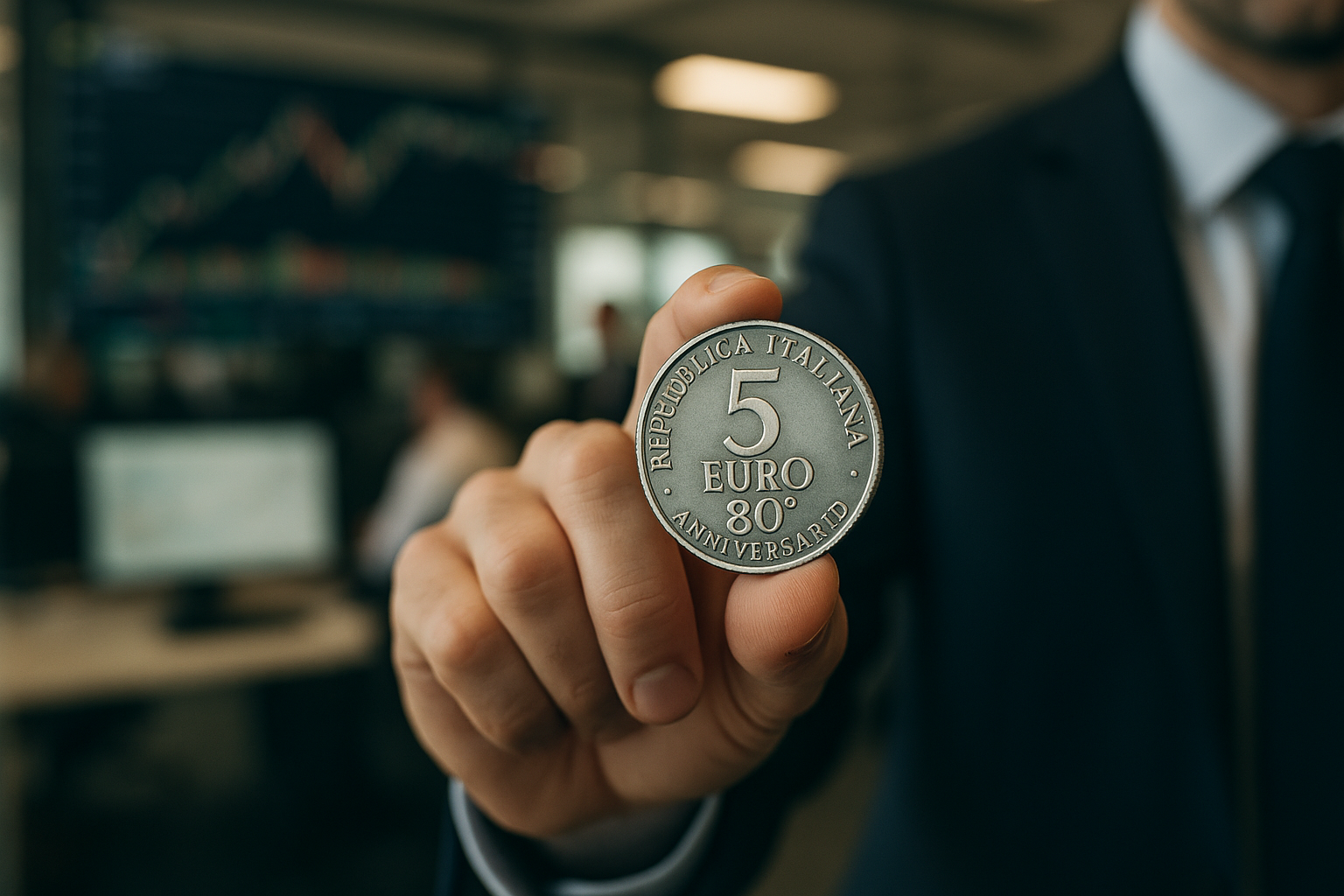 moneta commemorativa Repubblica — Moneta commemorativa da 5 euro per gli 80 anni della Repubblica Italiana