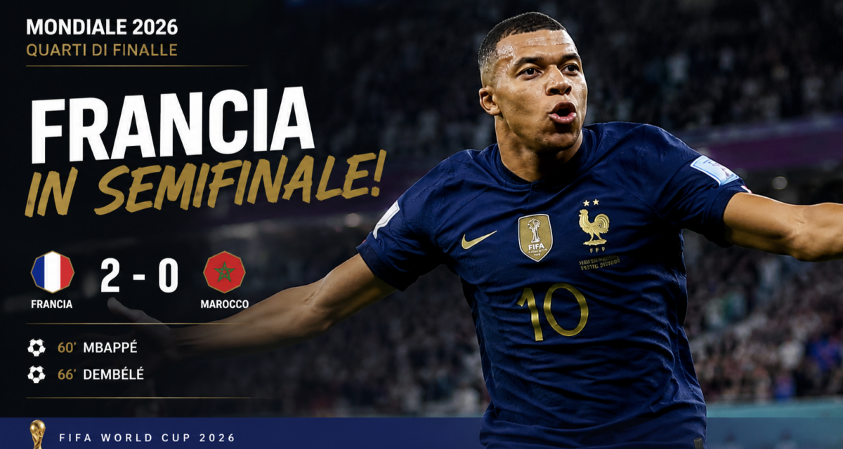 Mondiali: la Francia domina il Marocco e vola in semifinale