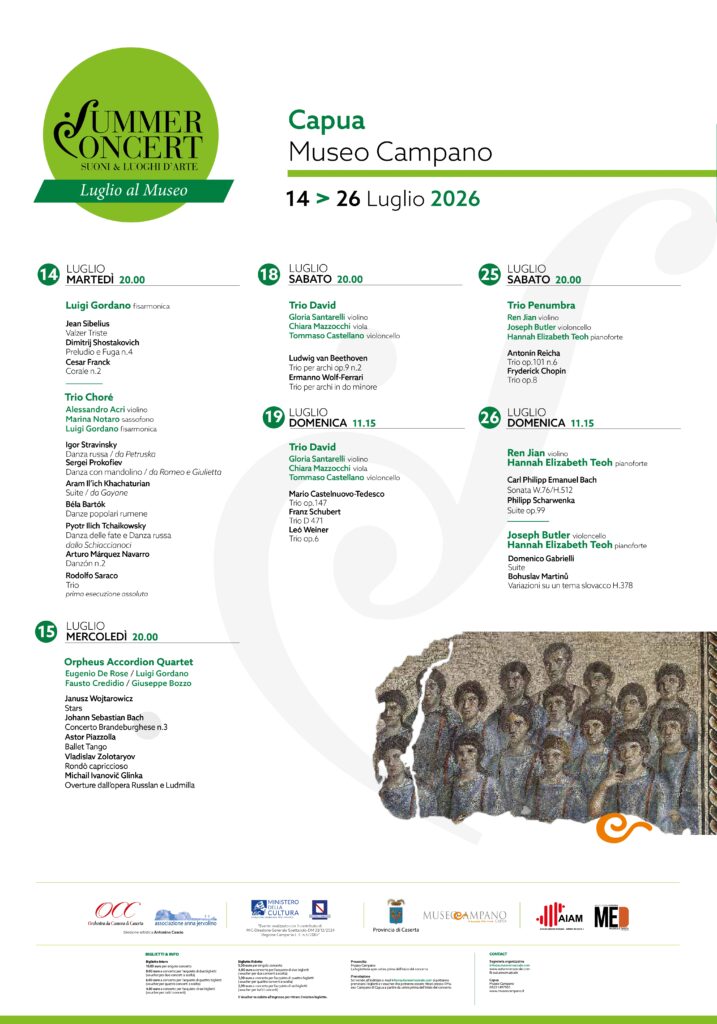 Summer Concert: a Capua parte il ciclo “Luglio al Museo”