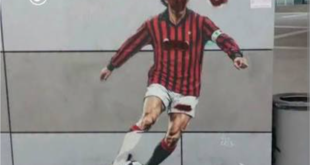 Franco Baresi non si tocca: lo sfregio al murale