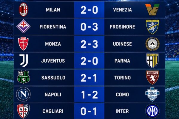 SERIE A: il riassunto della seconda giornata