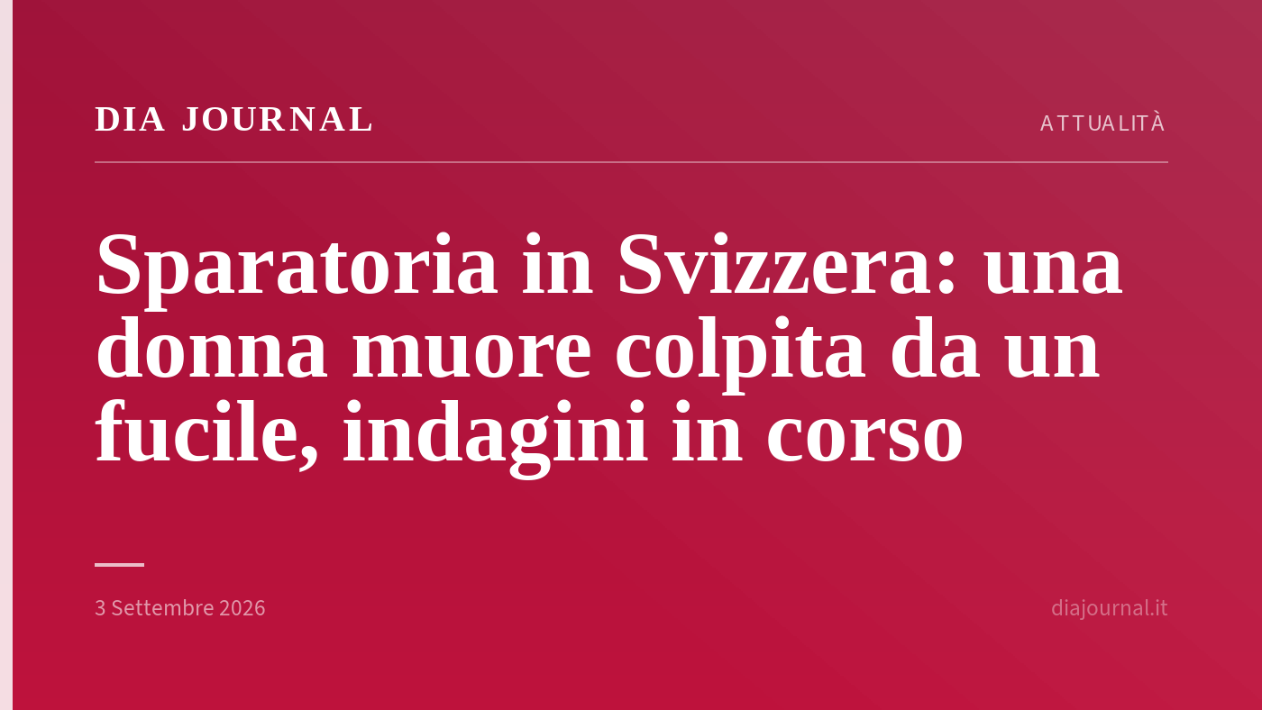 sparatoria in Svizzera — DIA Journal