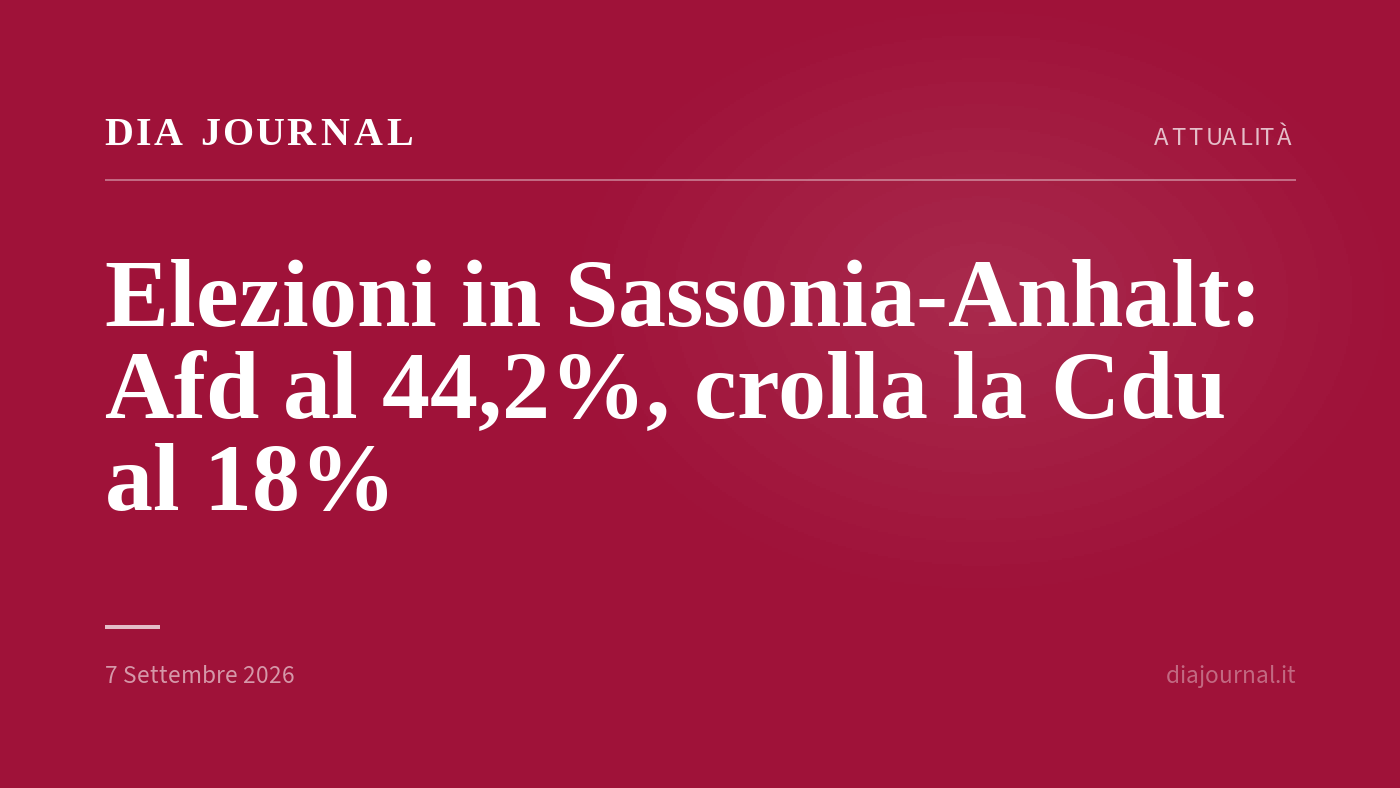 elezioni in Sassonia-Anhalt — DIA Journal