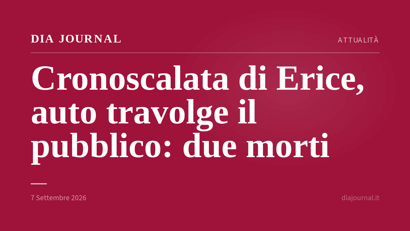 cronoscalata di Erice — DIA Journal