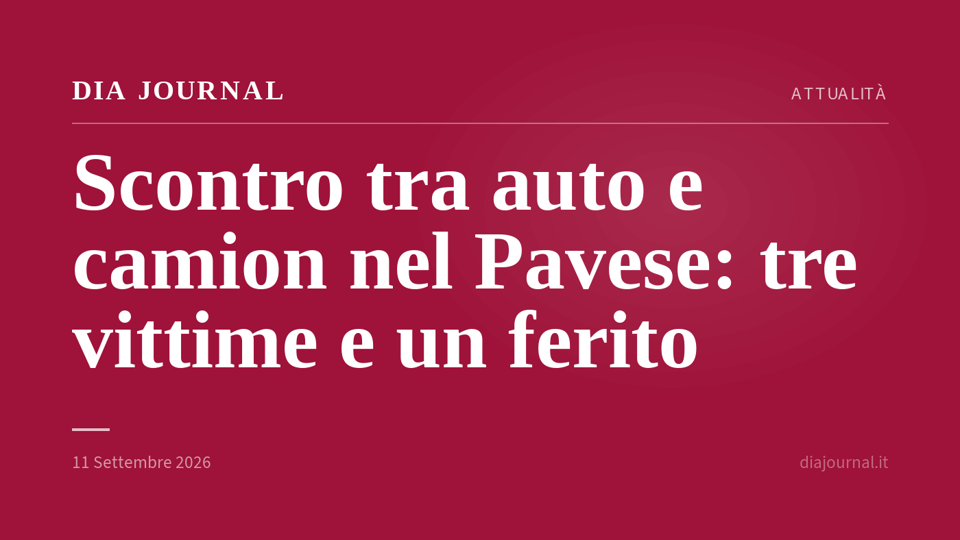 incidente a Sant'Angelo Lomellina — DIA Journal