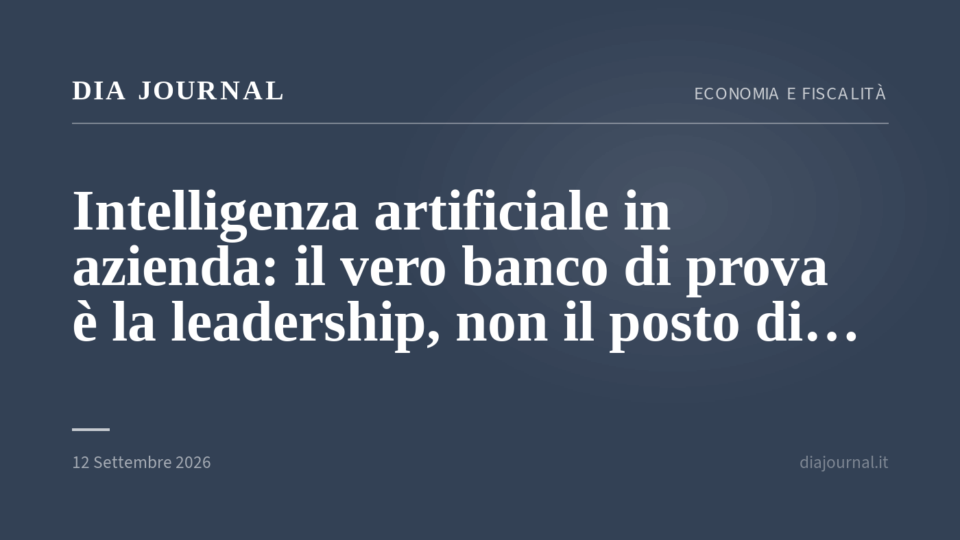 intelligenza artificiale in azienda — DIA Journal