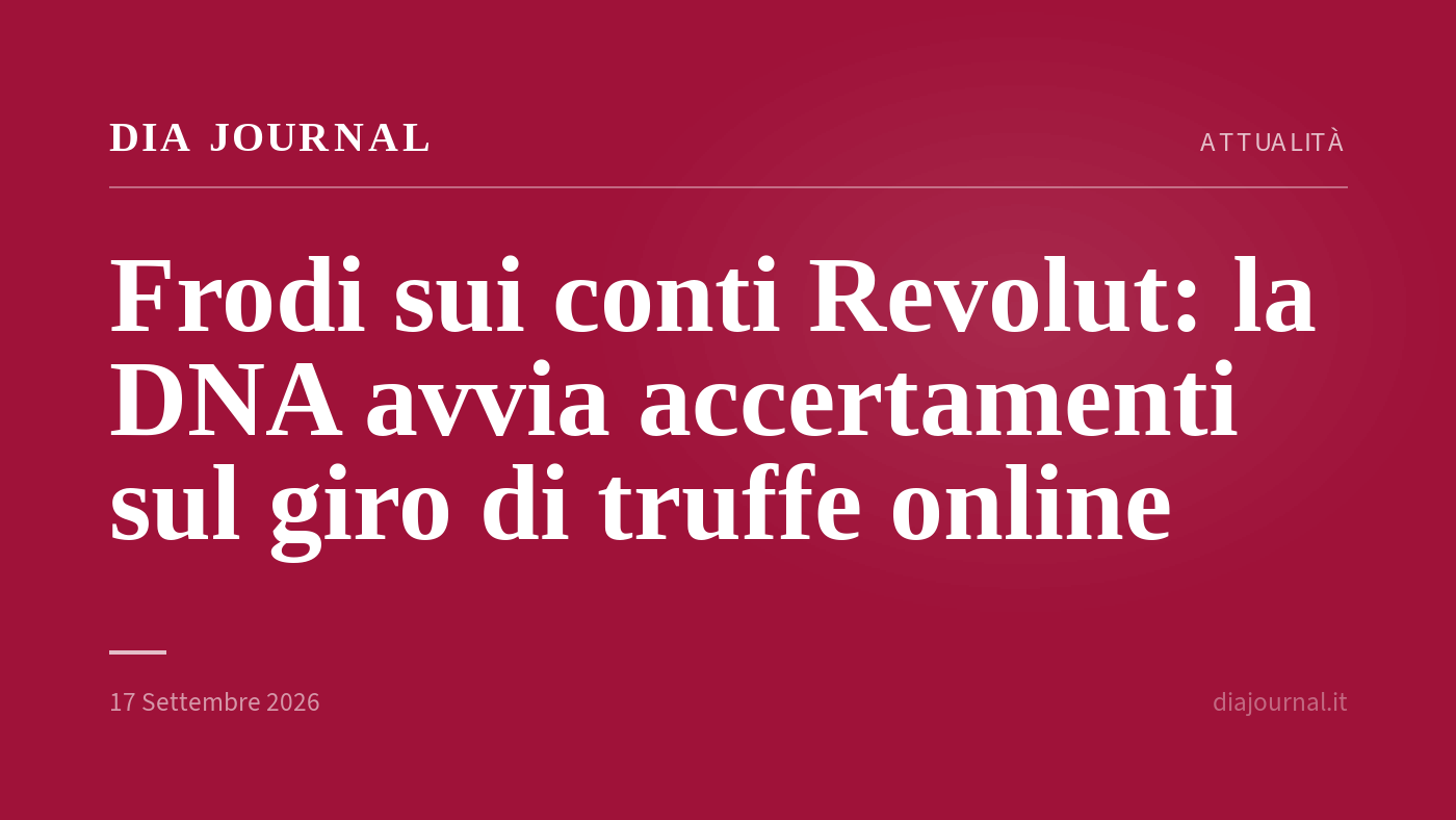 truffa Revolut — DIA Journal