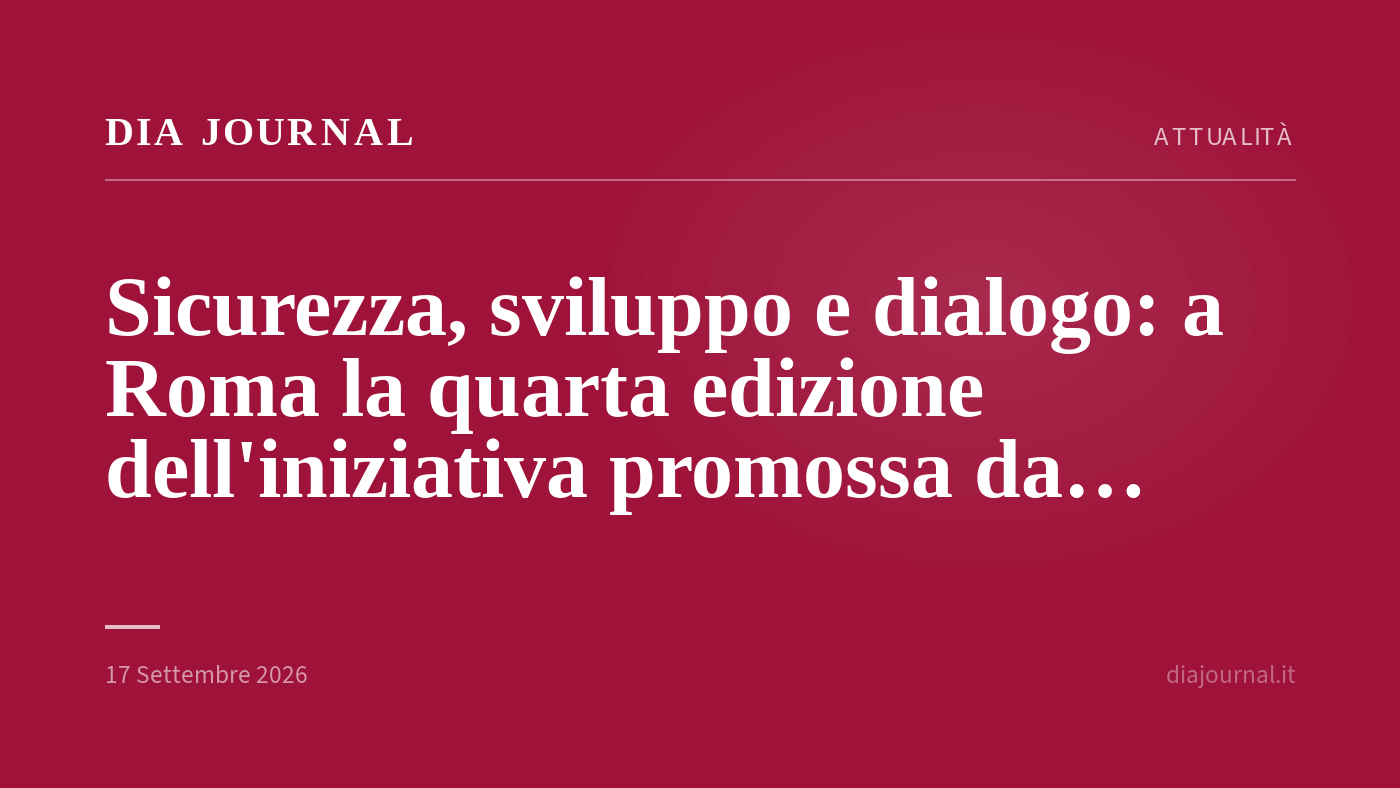 Il coraggio della pace — DIA Journal