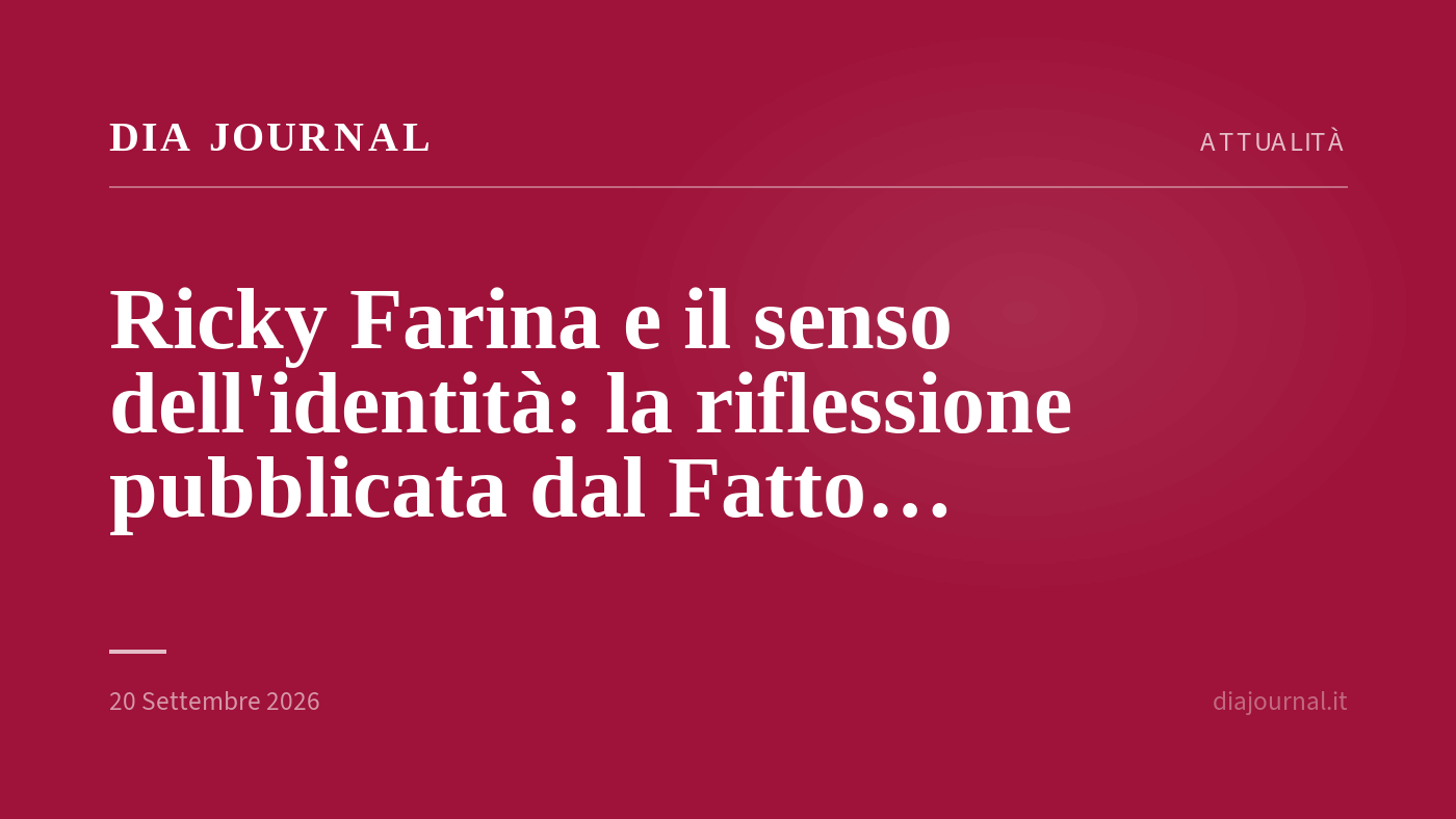 senso dell'identità — DIA Journal
