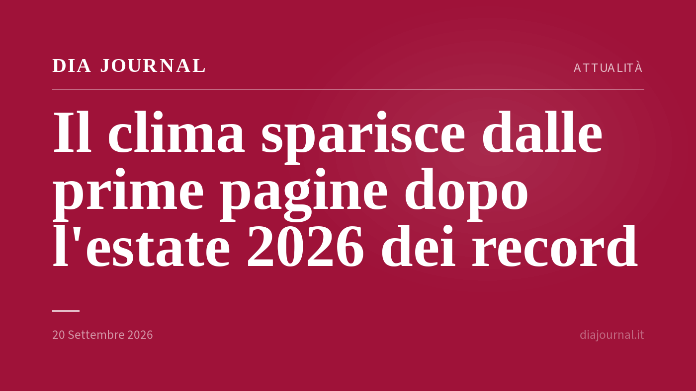 clima sui giornali — DIA Journal