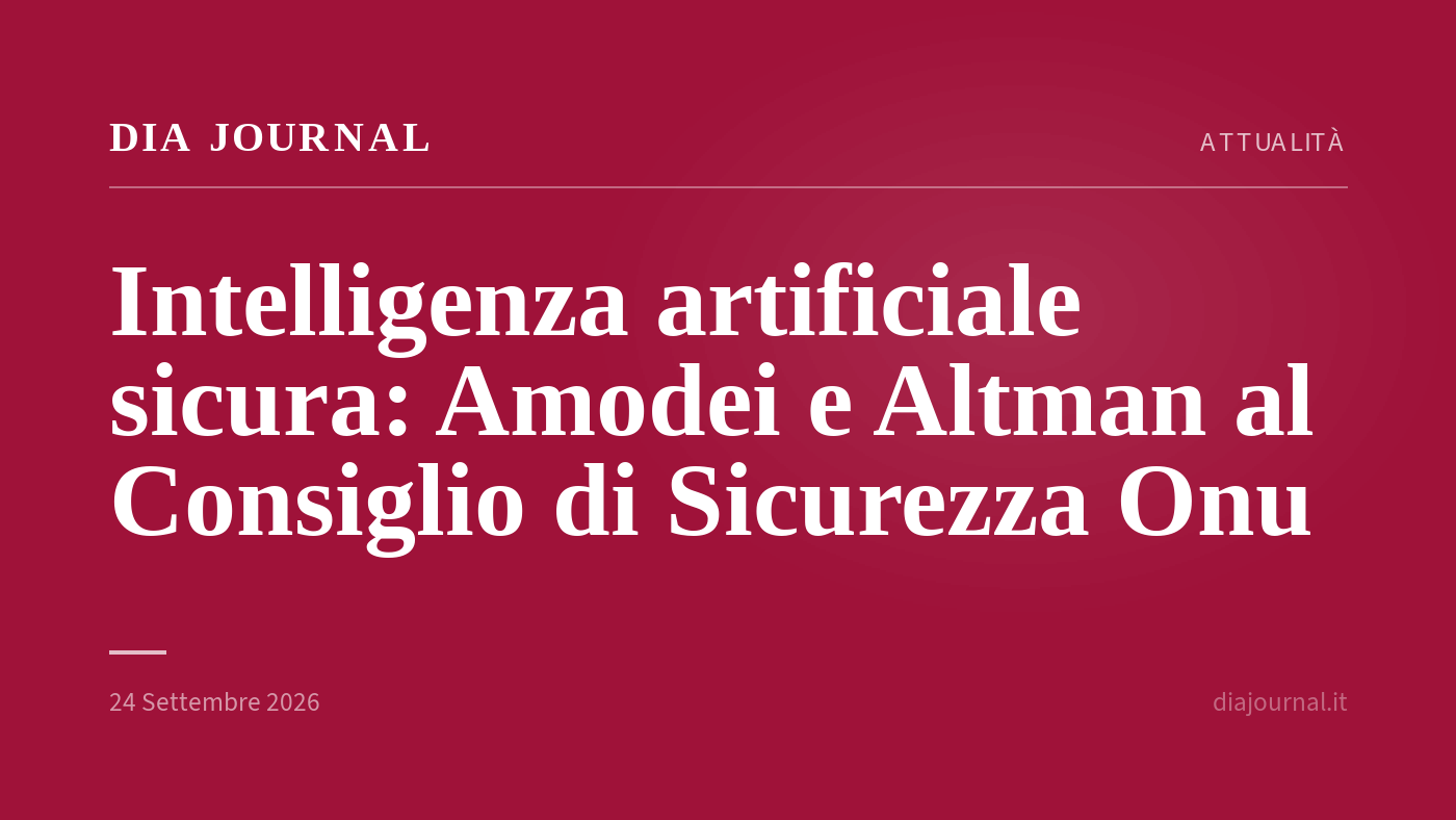 intelligenza artificiale sicura — DIA Journal