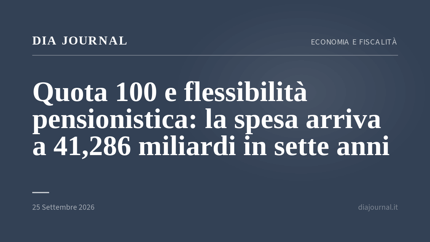 costo pensioni anticipate — DIA Journal
