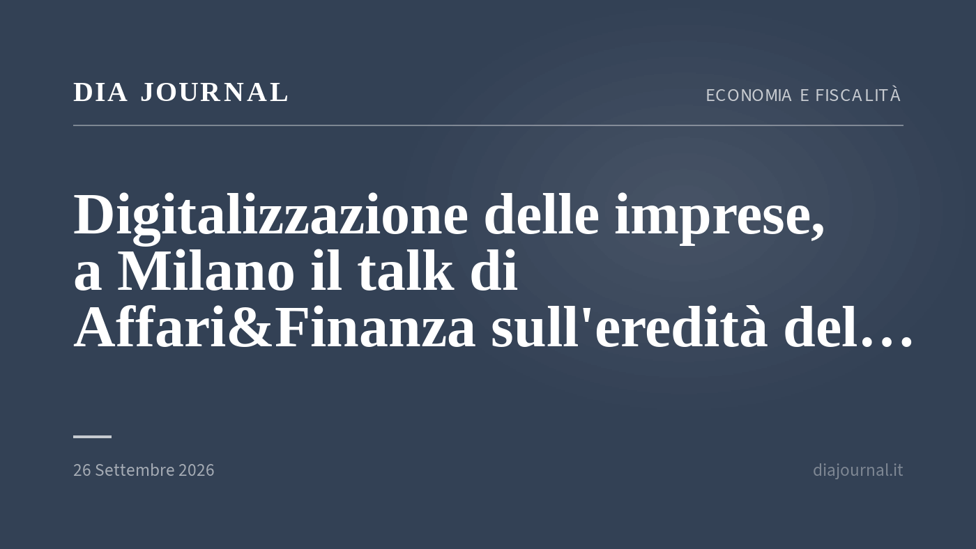 digitalizzazione delle imprese — DIA Journal