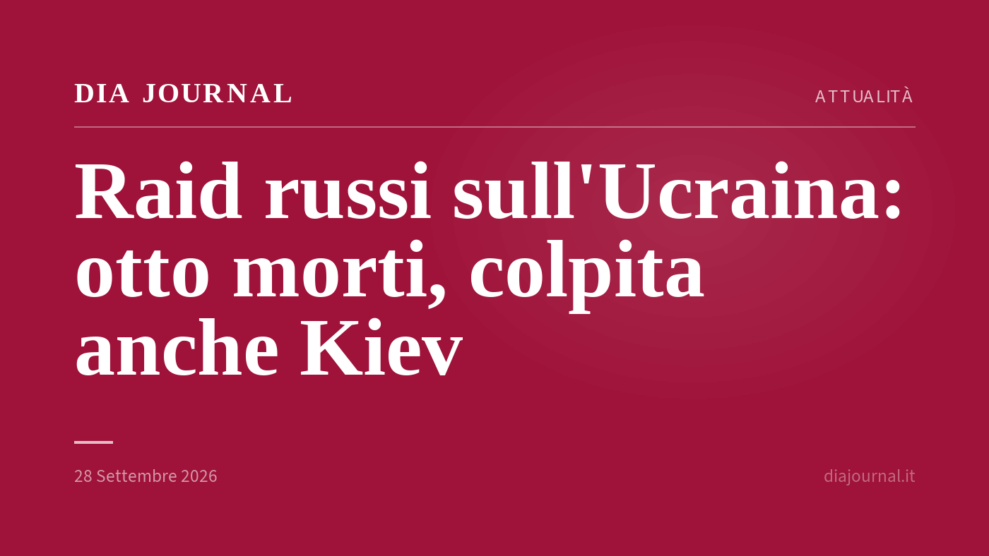 raid russi sull'Ucraina — DIA Journal