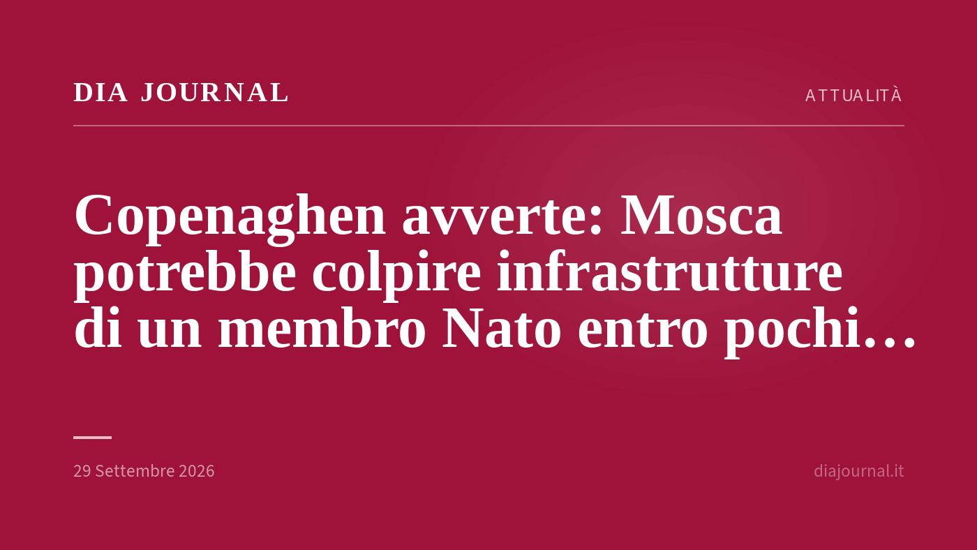 attacco russo limitato a un Paese Nato — DIA Journal