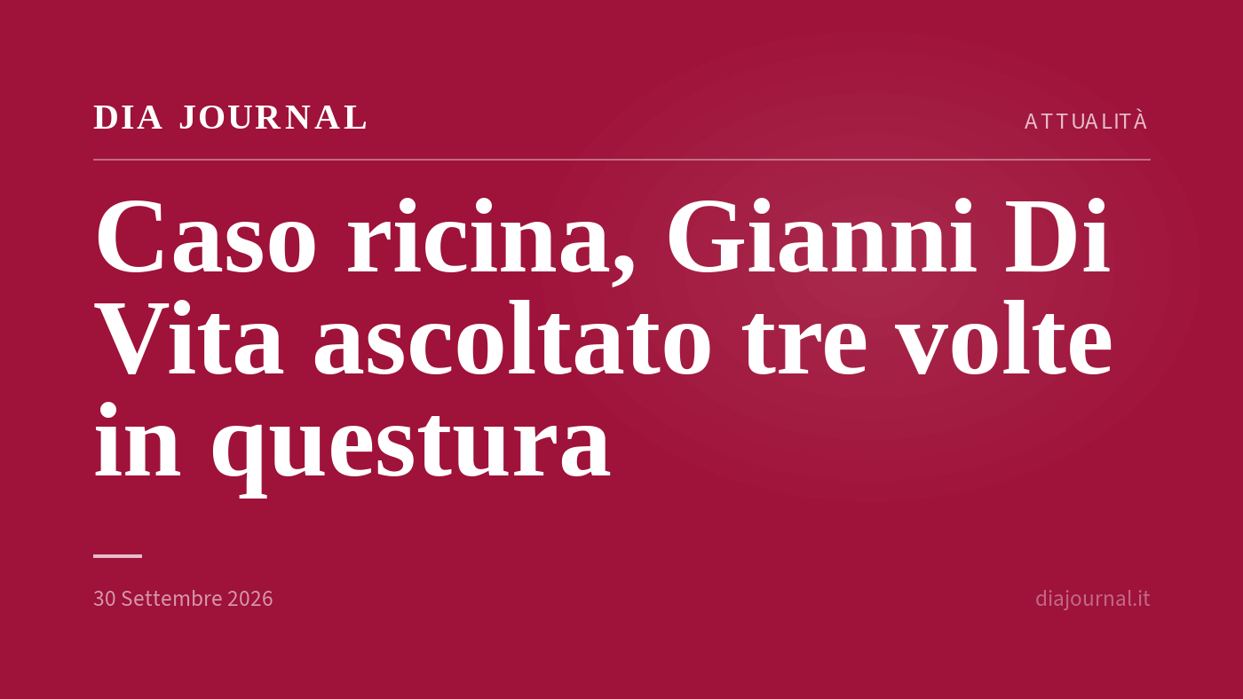 caso ricina — DIA Journal