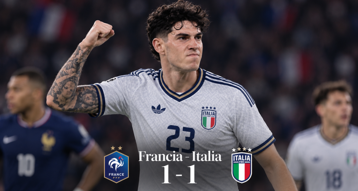 Ottima Italia a Parigi, 1-1 contro la Francia
