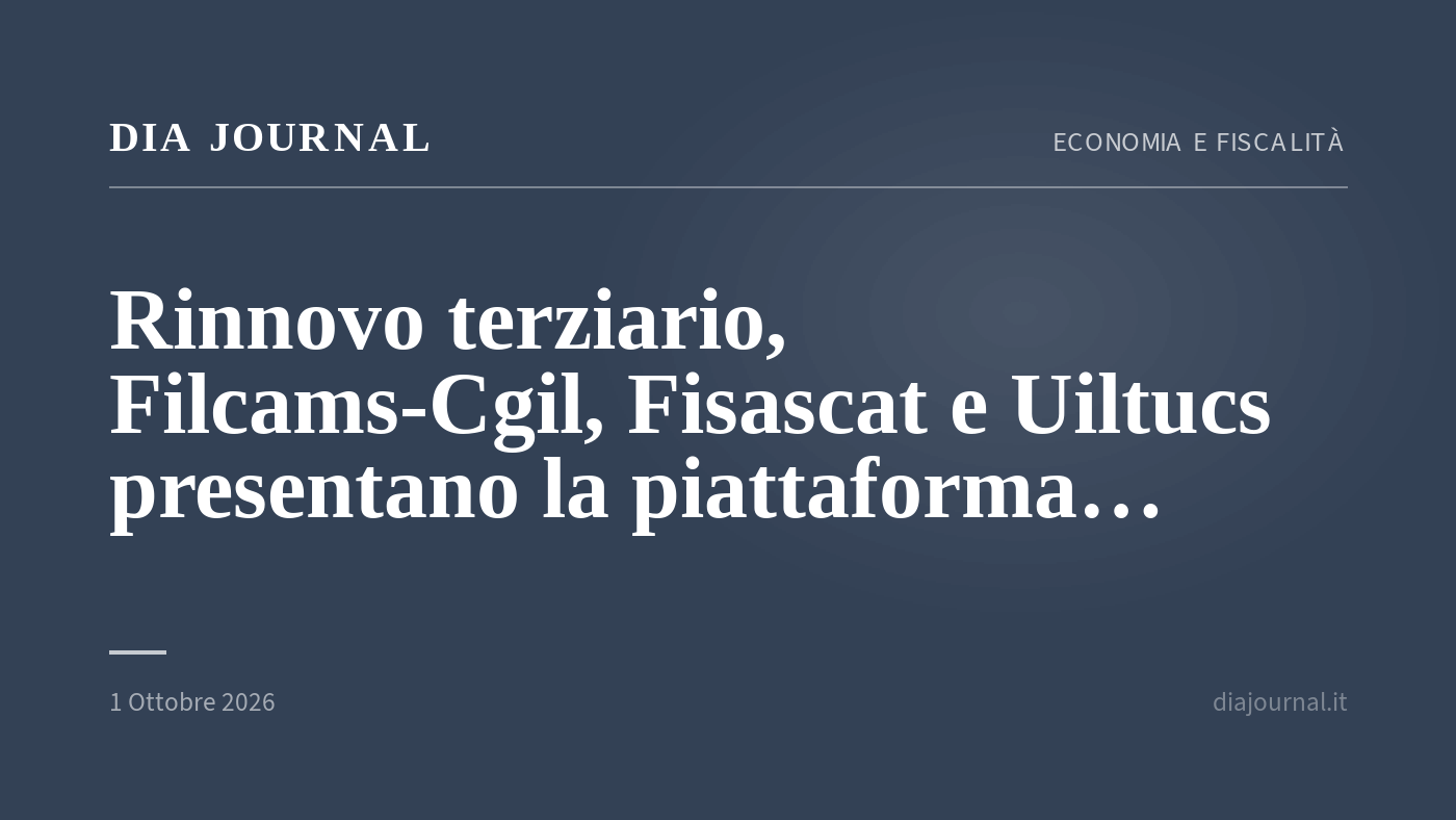 rinnovo del contratto terziario — DIA Journal